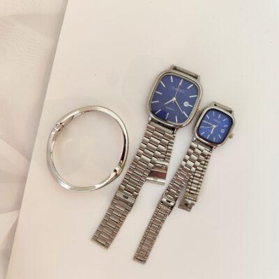 ساعت مچی کاسیو اولدمانی - سیلور صفحه آبی