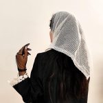 روسری سه گوش تور زنانه