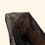 روسری سه گوش مشکی از پشت،تور سبک و لطیف