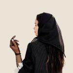 روسری سه گوش مشکی _نمای پشت