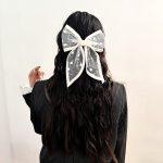 گیره مو پاپیونی توری کد 1002