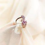 انگشتر جواهری مدل گل بنفش | 10202 - تصویر 2