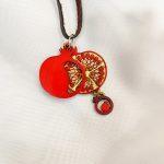 گردنبند انار چوبی