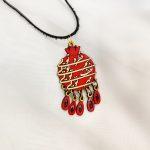 گردنبند چوبی - مدل انار