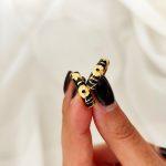 گوشواره میناکاری مشکی