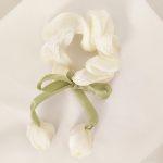 کش مو حریر سفید لاله