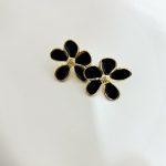 گوشواره میناکاری رنگ مشکی