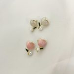 گوشواره میناکاری مدل گل رز