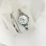 ست ساعت و دستبند استیل زنانه