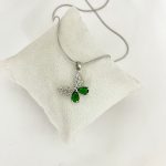 گردنبند دخترانه جواهری مدل پروانه سبز