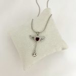 گردنبند مدل قلب فرشته قرمز